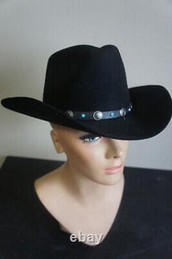 Unused Vintage Stetson 4X Beaver Turquoise Bead XXXX Western Hat Cowboy 7-3/8