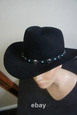Unused Vintage Stetson 4X Beaver Turquoise Bead XXXX Western Hat Cowboy 7-3/8