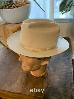 VERY COOL! Vintage Stetson OPEN ROAD STYLE 3X BEAVER Silverbelly 7 1/8