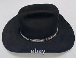 VIN STETSON COWBOY HAT 4X BEAVER BLACK HAT SZ 7 1/4 Exclusively for 3 BROTHERS