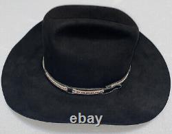 VIN STETSON COWBOY HAT 4X BEAVER BLACK HAT SZ 7 1/4 Exclusively for 3 BROTHERS