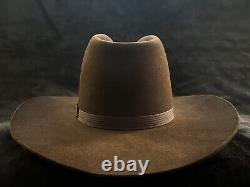 VINTAGE 3X BEAVER RESISTOL SELF CONFORMING Western Cowboy Hat Brown 6 7/8
