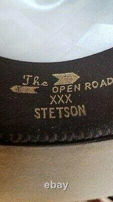 VINTAGE JOHN B STETSON 3X BEAVER XXX COWBOY GENTLEMEN'S OPEN ROAD HAT Size 7