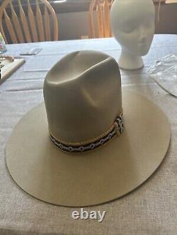 VTG 1970s Stetson Durant Beige Western Cowboy Hat RARE 4X Beaver USA Made 7