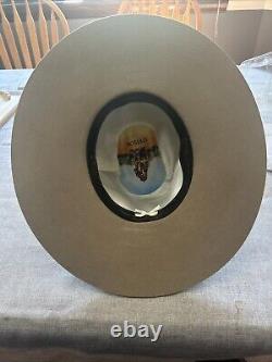 VTG 1970s Stetson Durant Beige Western Cowboy Hat RARE 4X Beaver USA Made 7