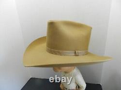 VTG 1982 RESISTOL 3X BEAVER COWBOY HAT DUNE COLOR SIZE 6 7/8 WithBOX