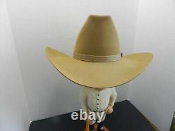 VTG 1982 RESISTOL 3X BEAVER COWBOY HAT DUNE COLOR SIZE 6 7/8 WithBOX