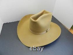 VTG 1982 RESISTOL 3X BEAVER COWBOY HAT DUNE COLOR SIZE 6 7/8 WithBOX