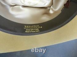 VTG 1982 RESISTOL 3X BEAVER COWBOY HAT DUNE COLOR SIZE 6 7/8 WithBOX