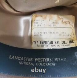 VTG American Hat Co 3X Beaver Quality Brown Western Cowboy Hat 7 1/4 Houston