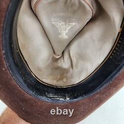 VTG American Hat Company 7X Beaver Cowboy Hat Size 7 5/8 Brown Oval Western Hat