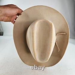 VTG American Hat Company Beaver Cowboy Hat Size 7 5/8 Silverbelly Western Hat