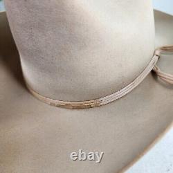 VTG American Hat Company Beaver Cowboy Hat Size 7 5/8 Silverbelly Western Hat