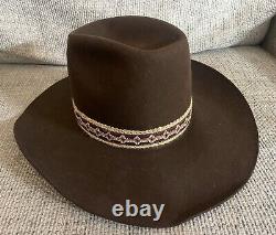 VTG JOHN STETSON Western Cowboy Hat 4X XXXX Beaver Brown color 7-1/8