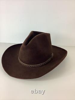 VTG John B Stetson 3X Beaver XXX Stetson Brown Rancher Cowboy Hat Read For Size