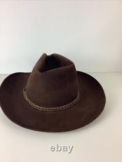 VTG John B Stetson 3X Beaver XXX Stetson Brown Rancher Cowboy Hat Read For Size