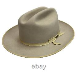 VTG John B Stetson Size 7 Long Oval Cowboy Hat Beaver 4X Made in USA 2001
