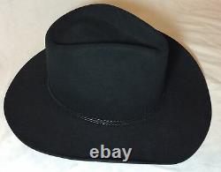 VTG NWT Black Resistol Chaparral 4X Beaver Self-conforming Cowboy Hat 7 3/8