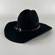 Vtg Rare Serratelli Western Cowboy Hat Zecuda 4x Xxxx Fur Felt Black Sz 7 3/8