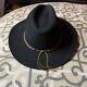 Vtg. Royal Quality 5xxxxx Beaver Quality Front Black Western Cowboy Hat 7 1/4
