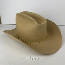 VTG Resistol 3X Beaver Self Conforming Cowboy Western Hat 7 1/8 Extra Long Oval