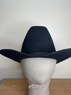 VTG Resistol 4X Beaver Self Conforming Black Cowboy Hat Size 7 1/2