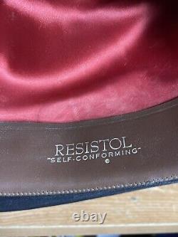 VTG Resistol 4X Beaver Self Conforming Black Cowboy Hat Size 7 1/2
