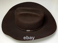 VTG Resistol 7 3/8 4X Beaver Cowboy Hat Western Texas Made Brown Self Conforming