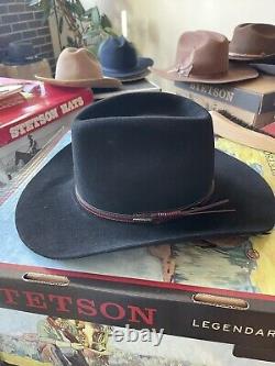 VTG Resistol BLACK Rancher 4x Beaver, 6 7/8 Yellowstone, 1923 Type Hat