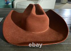 VTG Resistol Beaver Felt Self Conforming Rust Cowboy Hat Sz 6 7/8 Yellowstone