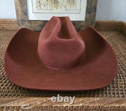 VTG Resistol Beaver Felt Self Conforming Rust Cowboy Hat Sz 6 7/8 Yellowstone