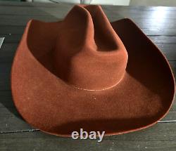 VTG Resistol Beaver Felt Self Conforming Rust Cowboy Hat Sz 6 7/8 Yellowstone