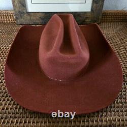 VTG Resistol Beaver Felt Self Conforming Rust Cowboy Hat Sz 6 7/8 Yellowstone