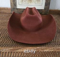 VTG Resistol Beaver Felt Self Conforming Rust Cowboy Hat Sz 6 7/8 Yellowstone