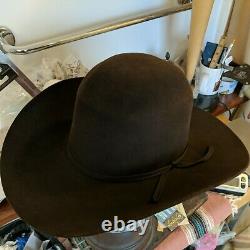 VTG Resistol Cowboy Hat 7 1/4 Bead Liner Old School 3X Beaver Brown HandCreased