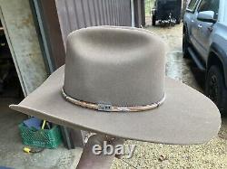 VTG Resistol George Strait Design Cowboy Hat 6 7/8 Long oval 4x Beaver Self Conf