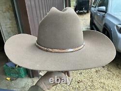 VTG Resistol George Strait Design Cowboy Hat 6 7/8 Long oval 4x Beaver Self Conf