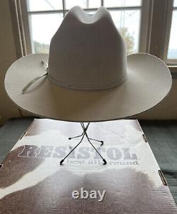 VTG Resistol Silverbelly Long Oval Cowboy Hat 4X Beaver Size 7 New withBox 4 Brim