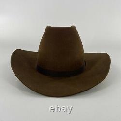 VTG Resistol Western Cowboy Hat 3X XXX Beaver Fur Felt Brown Sz 7 NICE