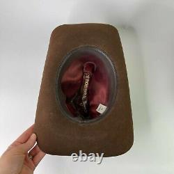 VTG Rodeo King 5X Beaver Brown Cowboy Hat 6 7/8 Made in USA western Hats