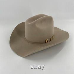 VTG Serratelli Western Cowboy Hat 6X Beaver Felt w Hard Case Silver Belly 7 3/4
