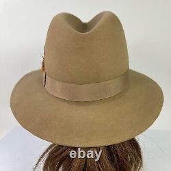 VTG Stetson Portis Beaver Blend Cowboy Hats Sz 6 7/8 Brown western Oval hats