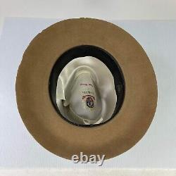 VTG Stetson Portis Beaver Blend Cowboy Hats Sz 6 7/8 Brown western Oval hats