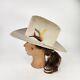 Vtg Stetson Rancher Cowboy Hat 10x Beaver Size 7 1/8 Tan Belly Western Hats