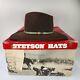 Vtg Stetson Clayton 4x Beaver Hat Size 6 3/4 Women's Chocolate Western Cowboy