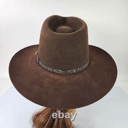 VTG Stetson clayton 4x Beaver Hat size 6 3/4 women's chocolate western cowboy