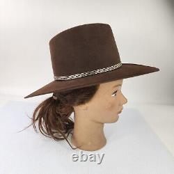 VTG Stetson clayton 4x Beaver Hat size 6 3/4 women's chocolate western cowboy