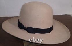 Very Rare Vintage MacLachlan Beaver 15X Wide Brim Fedora Cowboy Hat Size 7 1/4
