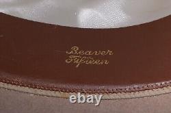 Very Rare Vintage MacLachlan Beaver 15X Wide Brim Fedora Cowboy Hat Size 7 1/4