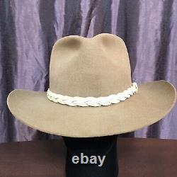 Vintag Beaver Brand Hats 100% Pure Fur 7 1/8 Cowboy Western Hat Beaver Felt 100%